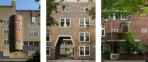 Three facades in the Netherlands: De Klerk, Brinkman and Berlage