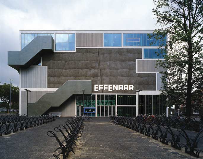 MVRDV. Effenaar Centro Cultural para Jóvenes. Eindhoven, Noord Bravant. Países Bajos