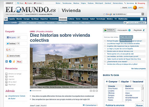  elmundo.es analyses the book 10 Stories of Collective Housing