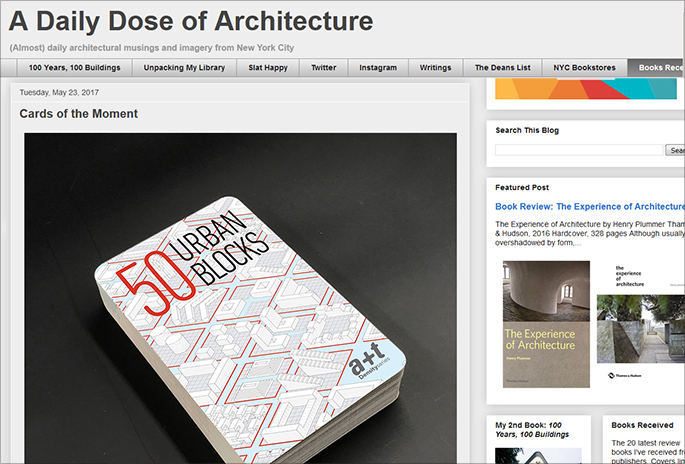 'Cards of the Moment'. Archidose reviews 50 Urban Blocks